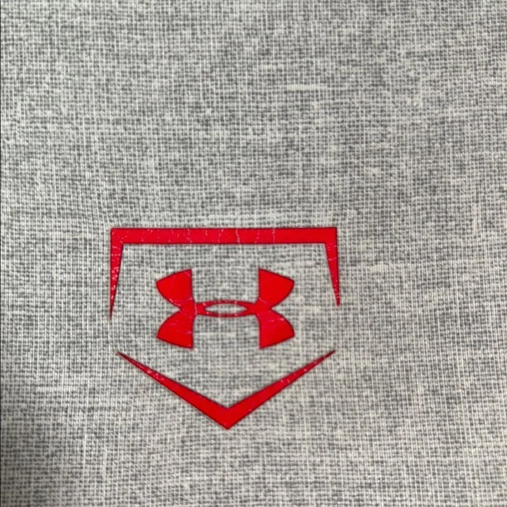 Under Armour Men's Gray and Red Baseball Jersey